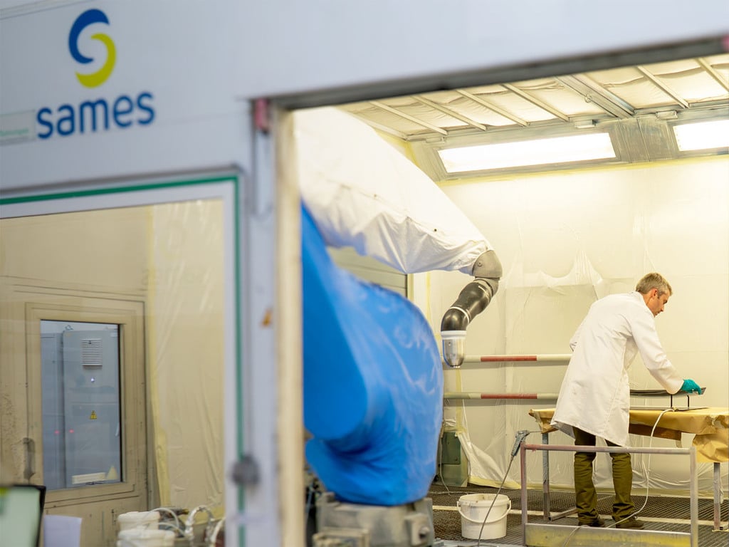 Polyrise teams working at Sames