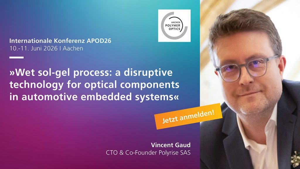 We're speaking at Aachen Polymer Optic Days