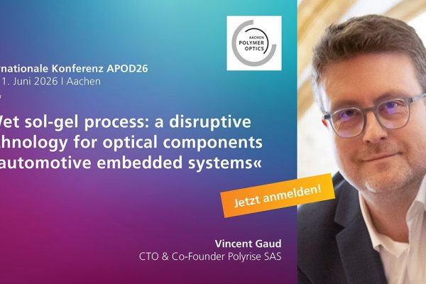 We're speaking at Aachen Polymer Optic Days